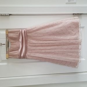 Strapless glittery babydoll dress, size 5 Junior